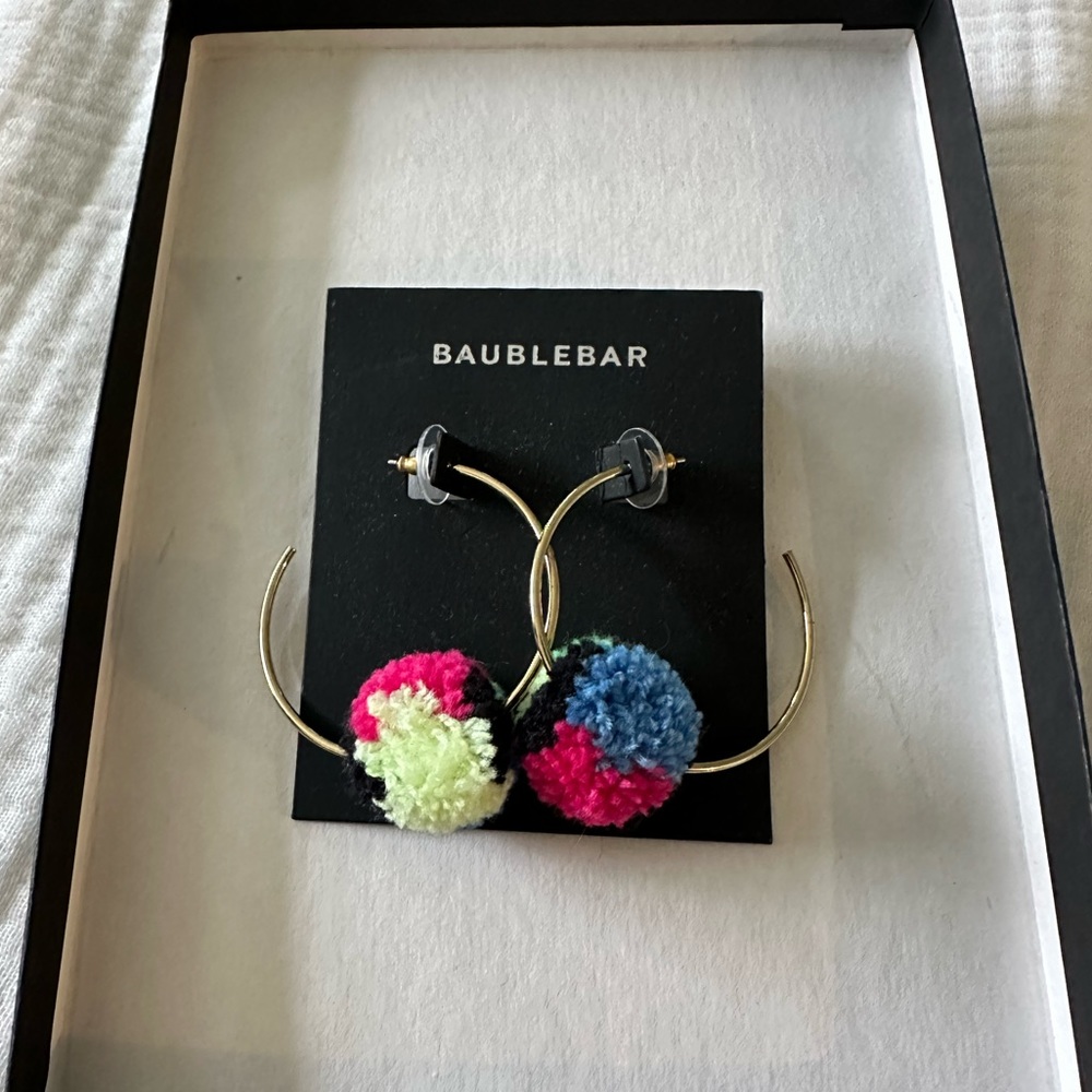 Baublebar Pom Pom Earrings NWT